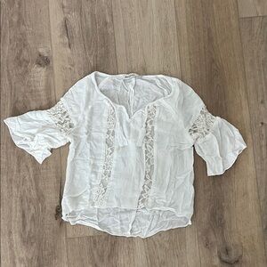 Abercrombie Kids Cream Lace Detail Blouse